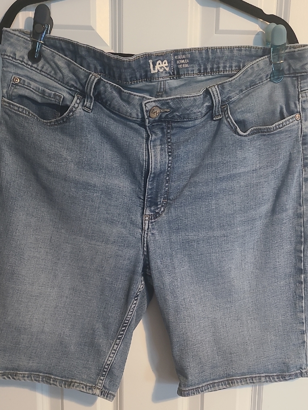 Lee Light Blue Denim Jean Shorts - Picture 2 of 4
